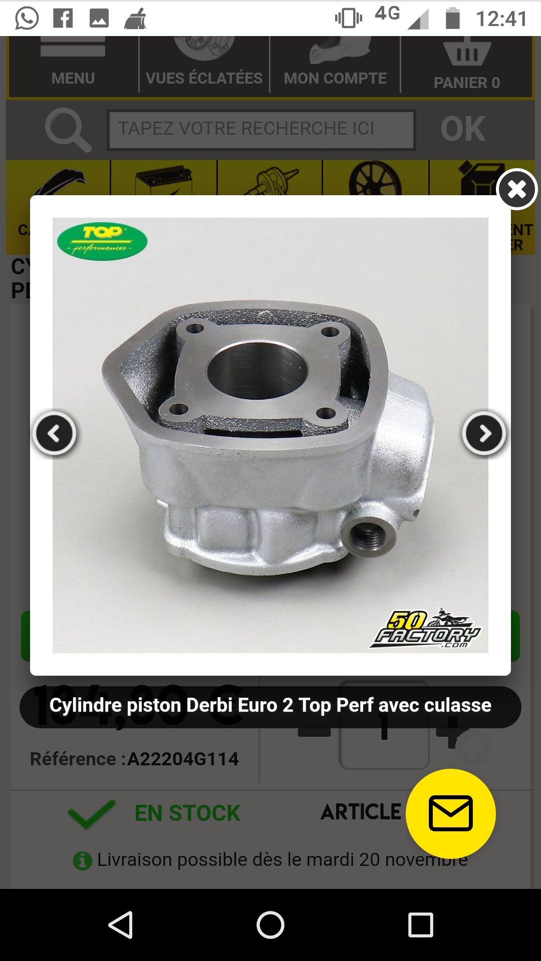 Question sur le kit 50 top perf Euro 3 - Hexa Moto